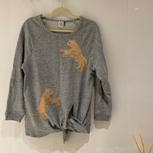 Grey Anthropologie oversized sweater